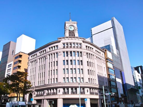 Ginza shopping district in Tokyo